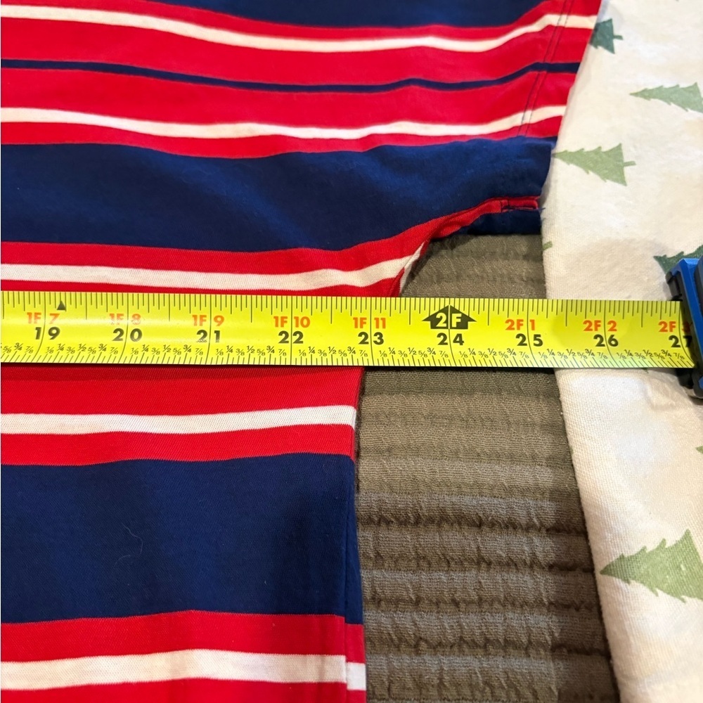 MICHAEL Michael Kors red, white, and navy blue striped cold-shoulder top XL - Picture 8 of 10
